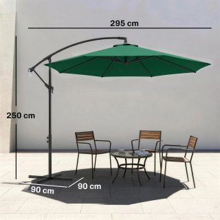 Ombrellone da Giardino 3x2.5 m Inclinabile Base