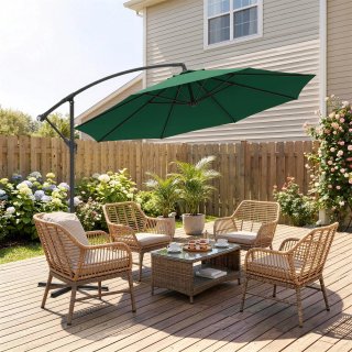 Ombrellone da Giardino 3x2.5 m Inclinabile Base