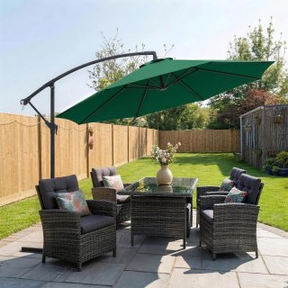 Ombrellone da Giardino 3x2.5 m Inclinabile Base