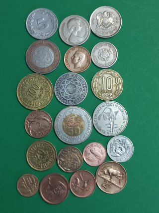 Lote de monedas antiguas Africanas
