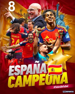 PÓSTER ESPAÑA CAMPEONA DEL MUNDO FÚTBOL 2026