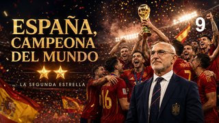 PÓSTER ESPAÑA CAMPEONA DEL MUNDO FÚTBOL 2026