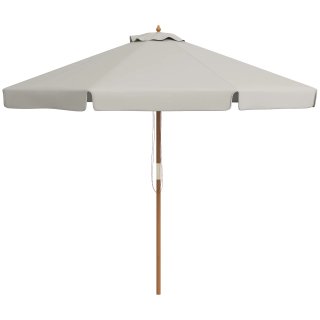 Ombrellone Giardino Doppio Tettuccio Bambù Grigio