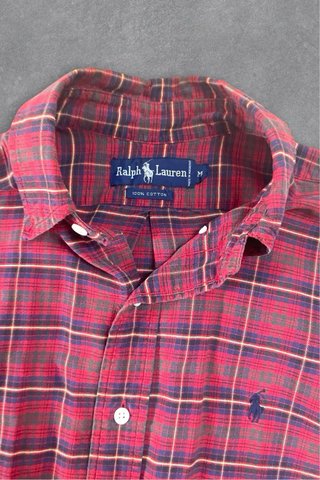 Camisa Ralph Lauren a cuadros roja y marrón