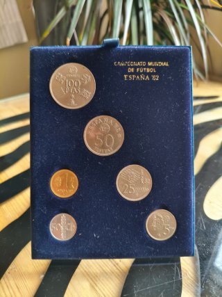 Estuche Monedas Mundial Fútbol España 82 Oficial