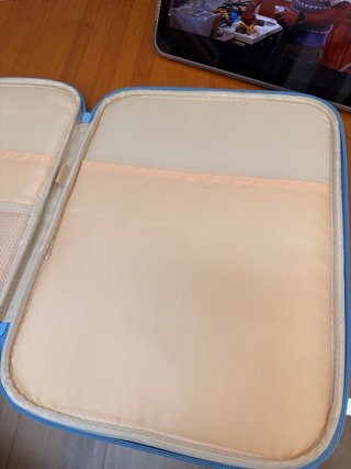 Funda acolchada iPad cuadros azul