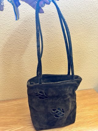 Bolso ante verde pequeño