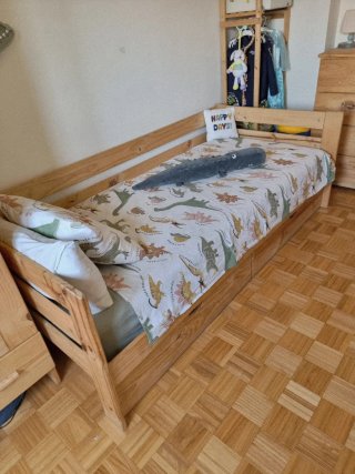 Cama nido Lufe con cajones y barrera