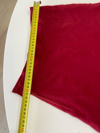 208.-Falda flamenca roja volantes talla única