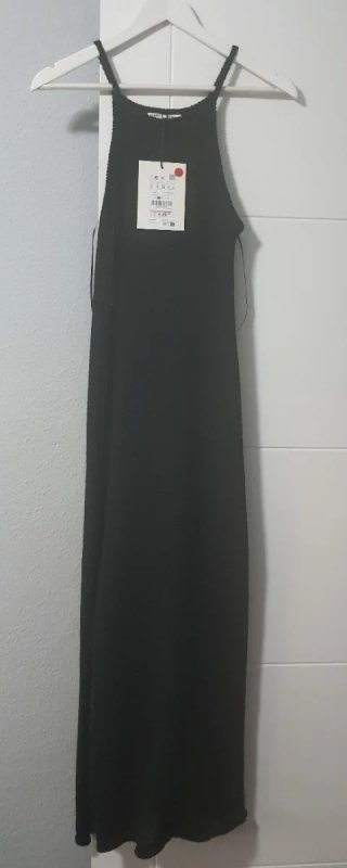 Vestido largo Pull&Bear negro talla S