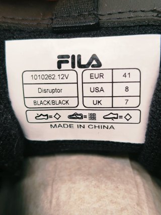 Zapatillas Fila Disruptor Unisex Negras