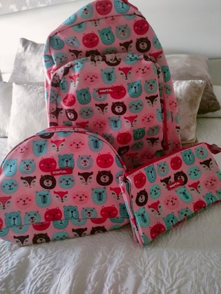 Mochila Sarta niña tonos rosados