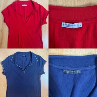 2 Camisetas cuello de Polo Mujer