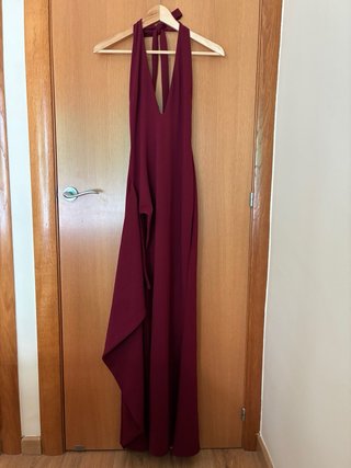 Vestido largo fiesta burdeos Babyboo Talla S