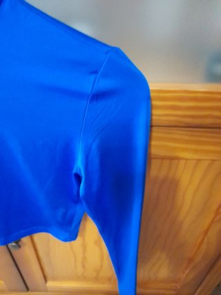 Camiseta corta manga larga azul