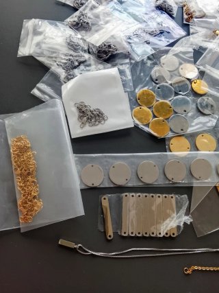 Lote para montar Colgantes y Pulseras acero inox