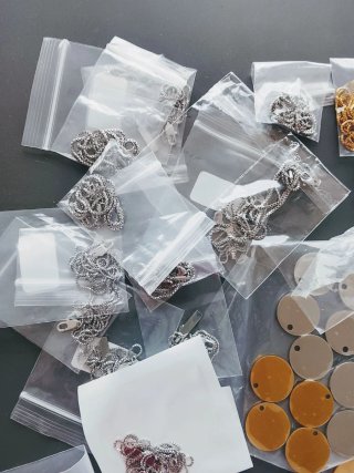 Lote para montar Colgantes y Pulseras acero inox