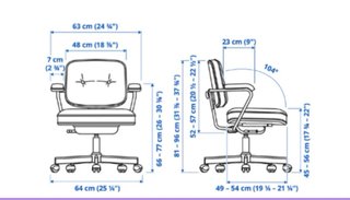 Silla de oficina de cuero marrón