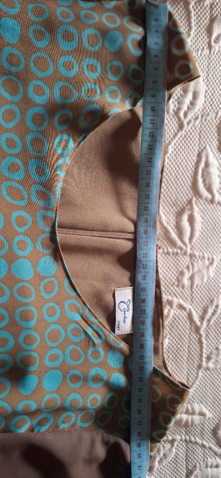 Camisa mujer verano marrón y turquesa