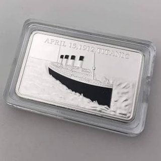 2 MONEDAS CONMEMORATIVAS RMS TITANIC ORO/PLATA