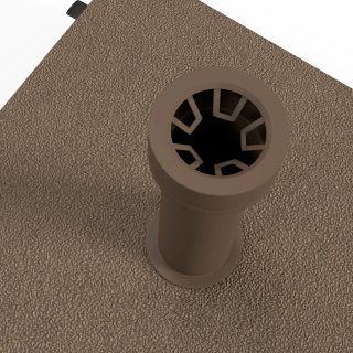 Base Ombrellone con Ruote 20 kg Ø22-38 mm Marrone