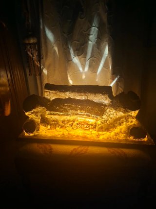 Leño chimenea eléctrico decorativo