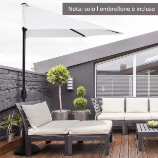 Ombrellone Semicircolare da Giardino 2.7x1.5 m