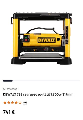 Regrueso Dewalt 733-QS 1.800w 317mm