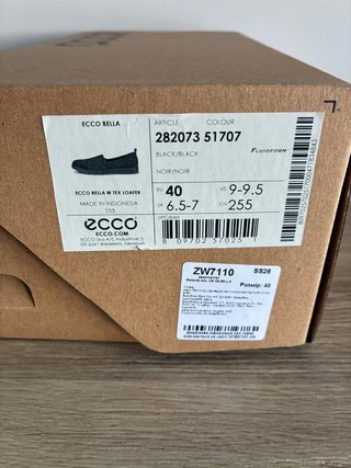 Mocasines Ecco Negro Talla 40