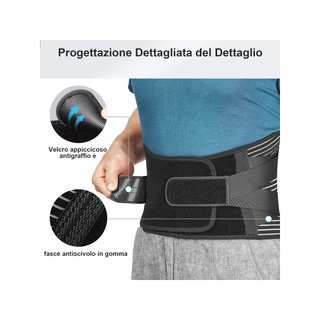 FREETOO faja lumbar soporte transpirable ajustable