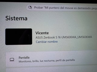 Portátil Asus Zenbook S16 Plata