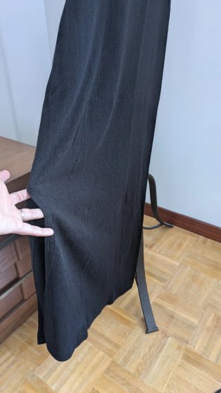 Vestido H&M canalé negro talla S