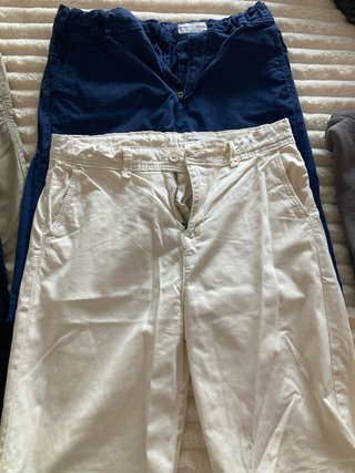Pantalones cortos MNG niño beige y azul