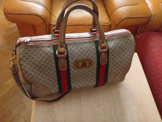 Bolso de viaje Gucci Beige/Verde