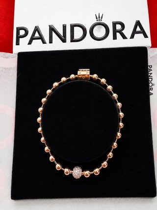 Pulsera Pandora Bolitas Oro