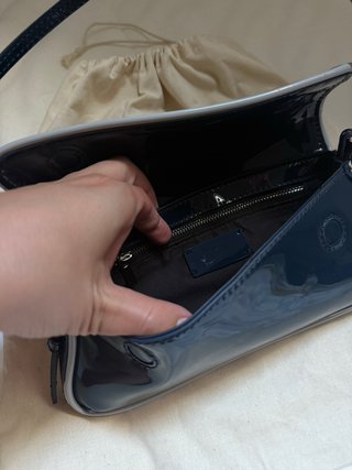 Bolso Zara Azul Charol