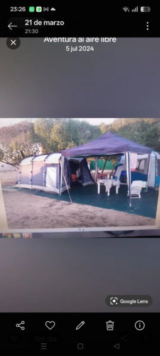 Conjunto para camping con Tienda de campaña
