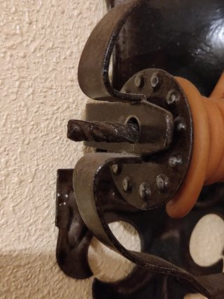 Aplique de vela de cortejo de hierro forjado