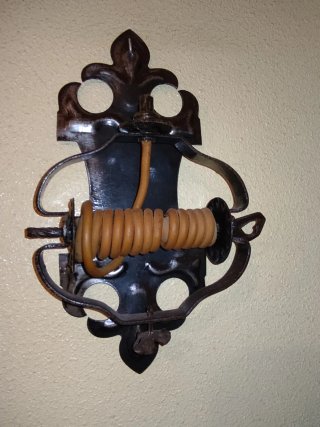 Aplique de vela de cortejo de hierro forjado
