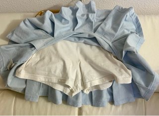 Falda pantalón New Saks azul celeste con pliegues