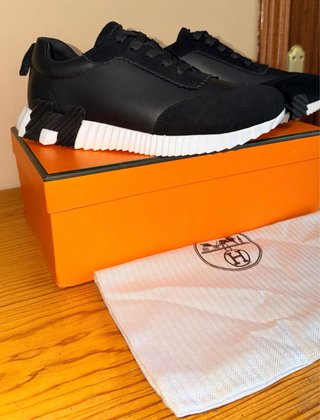 Hermès Zapatillas Deportivas Negras y Blancas