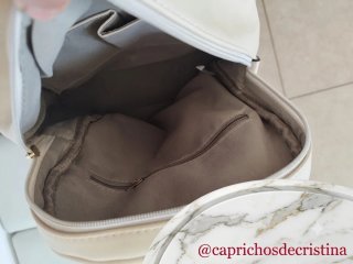 Mochila Beige 31x26 cm.SOLO ENVIO