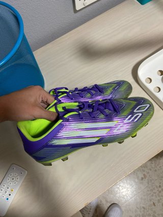 Adidas F50 Botas Fútbol Morado/Verde USADA 1 vez