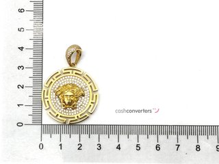 colgante oro 18k con piedra con circonita
