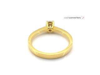 anillo oro 18k con piedra con diamante