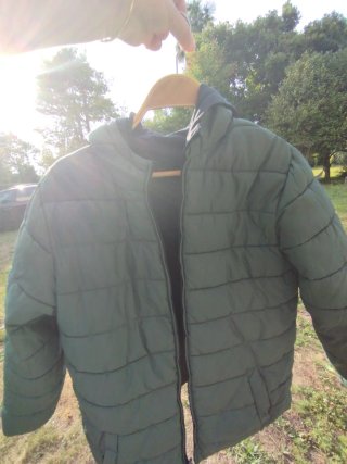 Cazadora reversible azul y verde