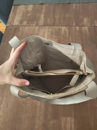 Bolso de mano beige