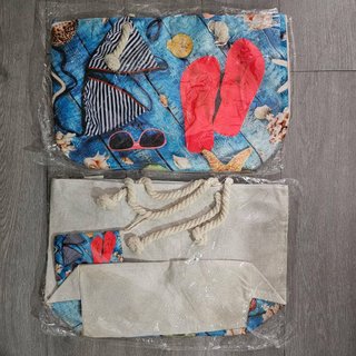 Bolsa de Playa Grande con Monedero Bolso Mujer New