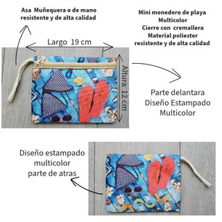 Bolsa de Playa Grande con Monedero Bolso Mujer New