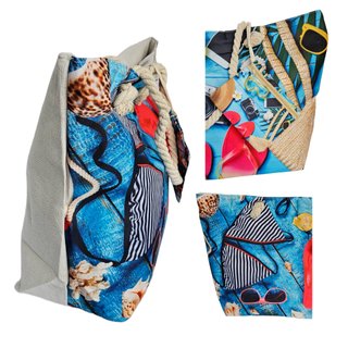 Bolsa de Playa Grande con Monedero Bolso Mujer New